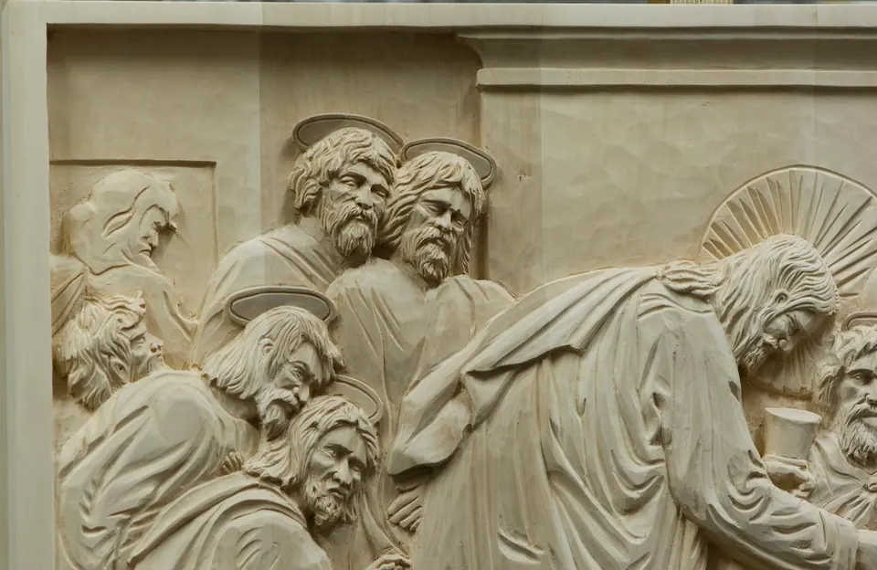Das Letzte Abendmahl – Reliefdetail mit Christus