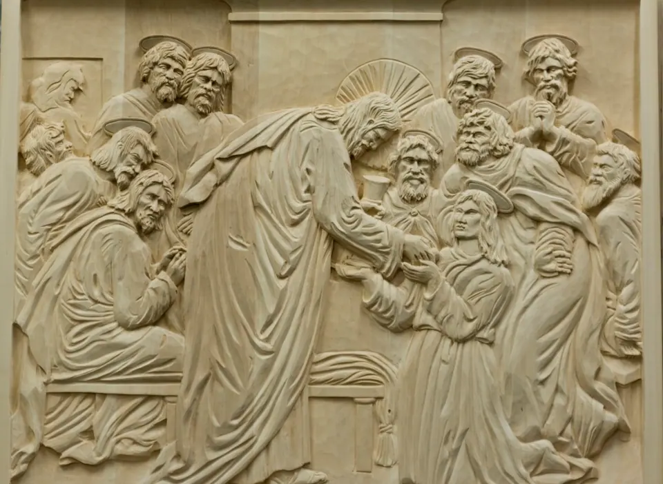 Flachrelief „Das Letzte Abendmahl“ (70 × 85 cm) – Pfarrei Dęby Szlacheckie